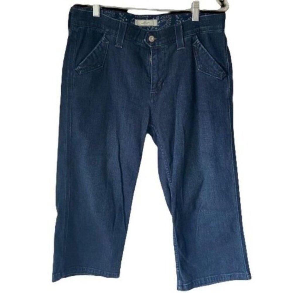 Levi's Women's Classic Capris Red‎ Tab Jacquard Capri Denim Pants